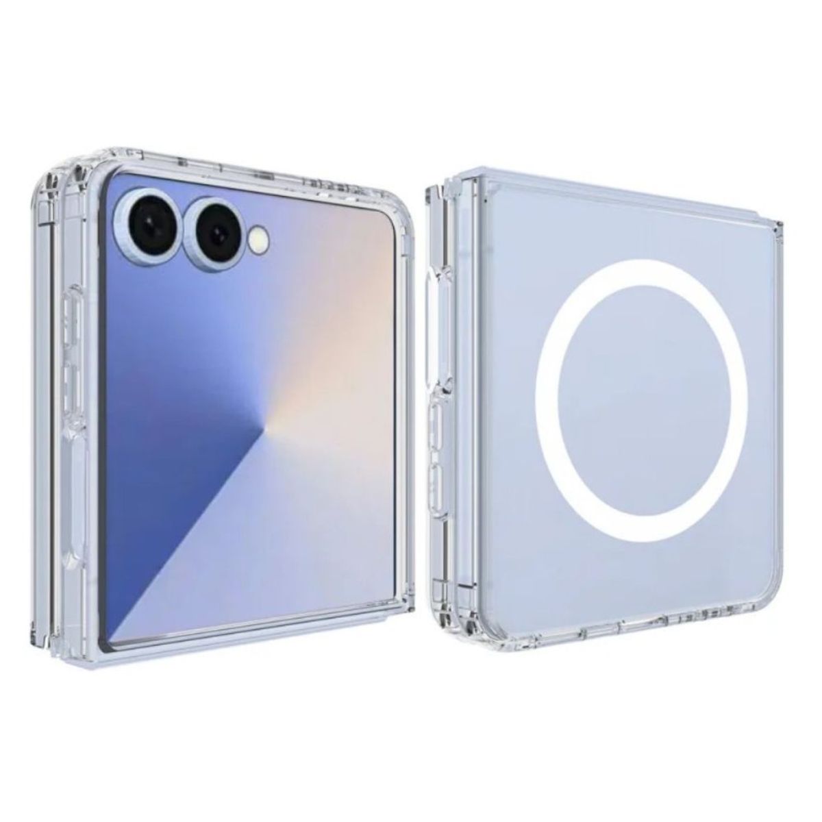 GENERICO - Carcasa Para Samsung Z Flip 7 Transparente Magnetica