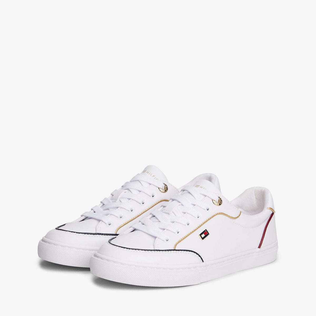 TOMMY HILFIGER - Zapatillas Cupsole Metálic Blanco Tommy Hilfiger