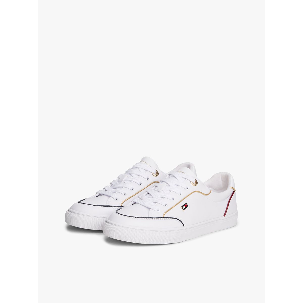TOMMY HILFIGER - Zapatillas Cupsole Metálic Blanco Tommy Hilfiger