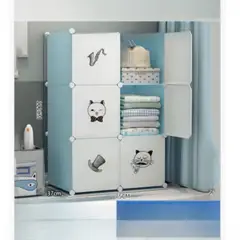 ANGELES DEL HOGAR - Armario Organizador Closet Plastico Plegable Armable 6 Cubos