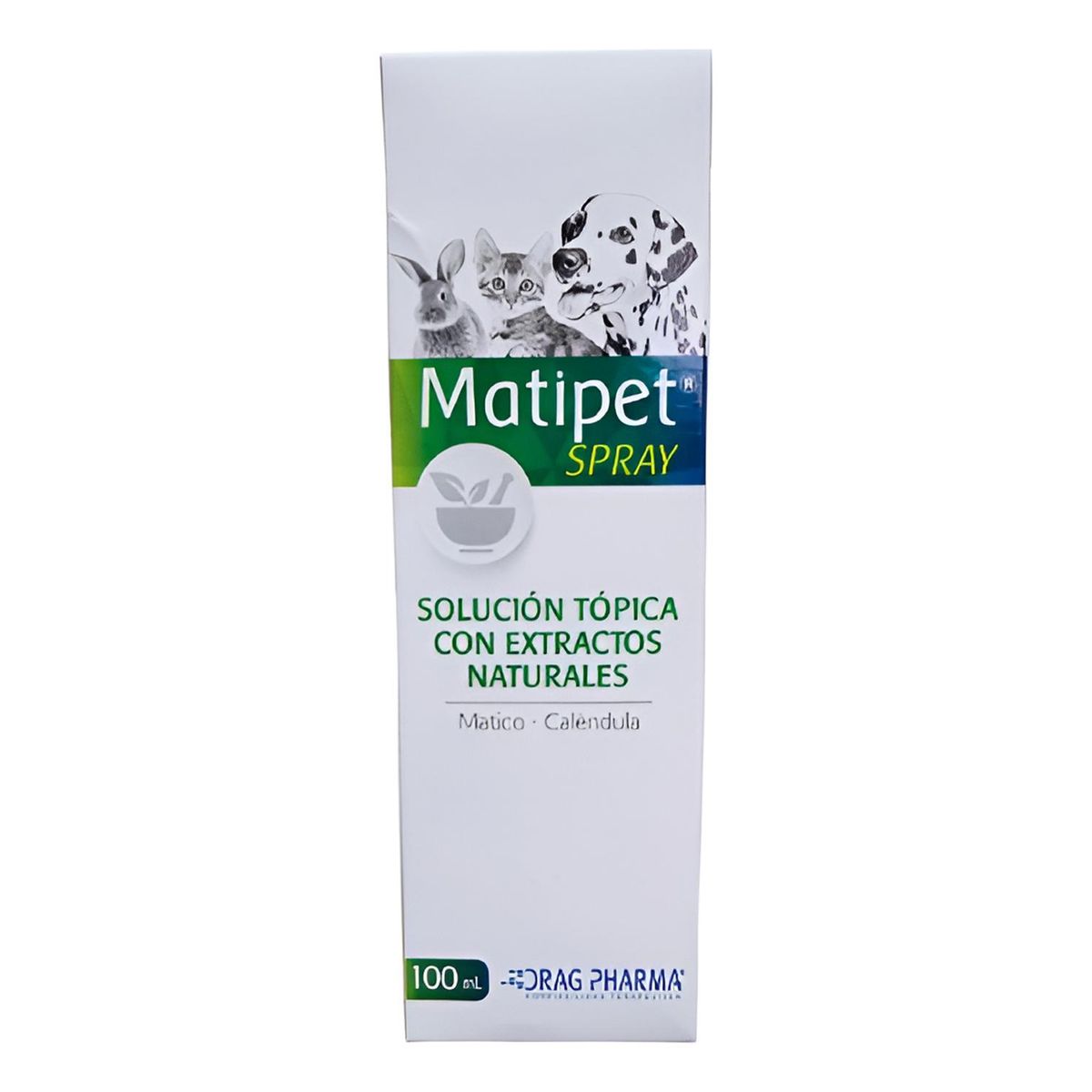 DRAG PHARMA - Matipet Spray Solución Tópica Cicatrizante Perro Gato 100ml