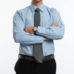 VANDINE - Camisa Listado Clásico celeste Etiqueta Roja V25-26 10