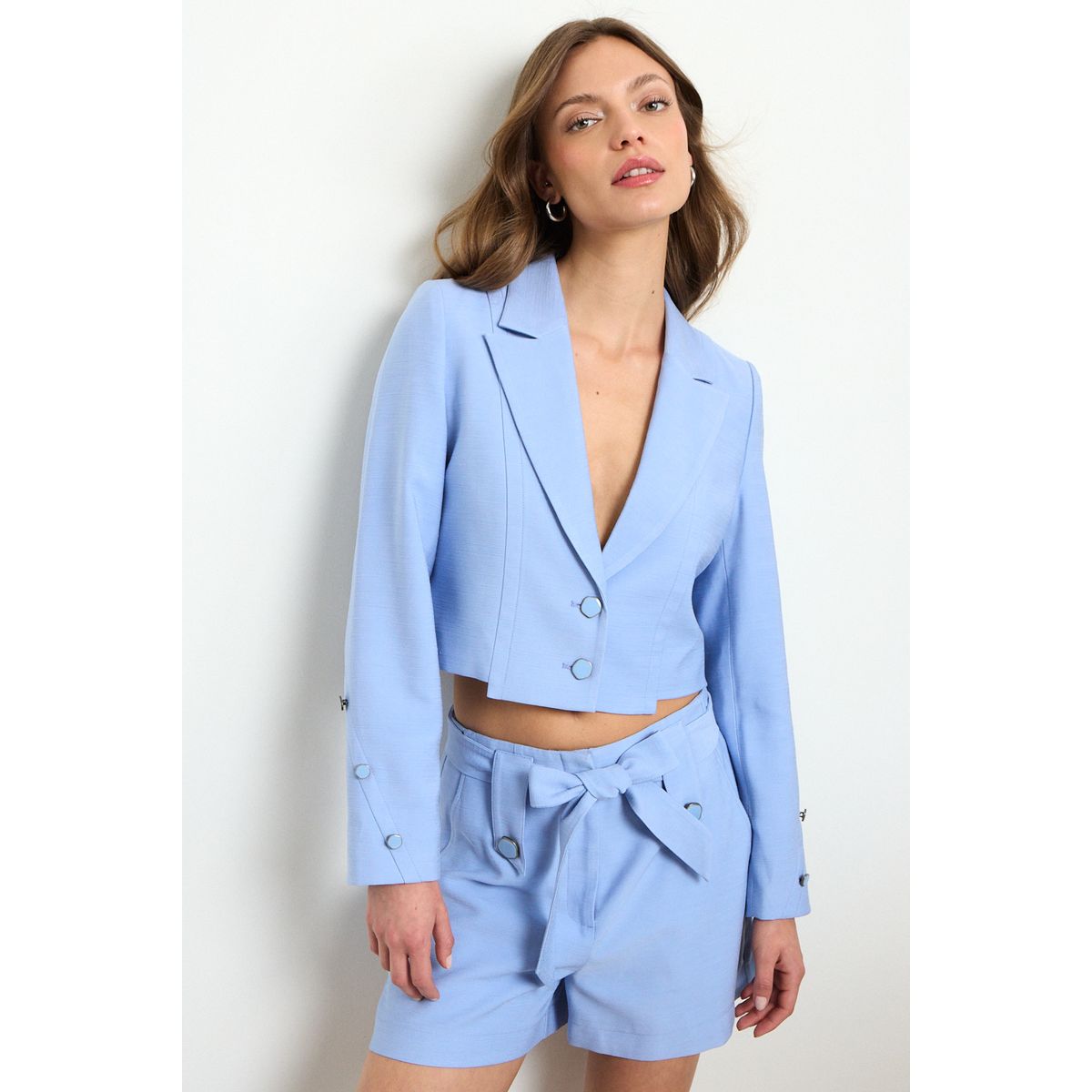 IO - Blazer Liso Mujer Morado Io