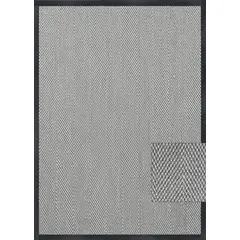 DECORUGZ - Alfombra Vinílica Lavable Lena Borde Negro 250x350