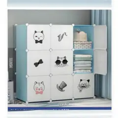 ANGELES DEL HOGAR - Armario Organizador Closet Plastico Plegable Armable 9 Cubos