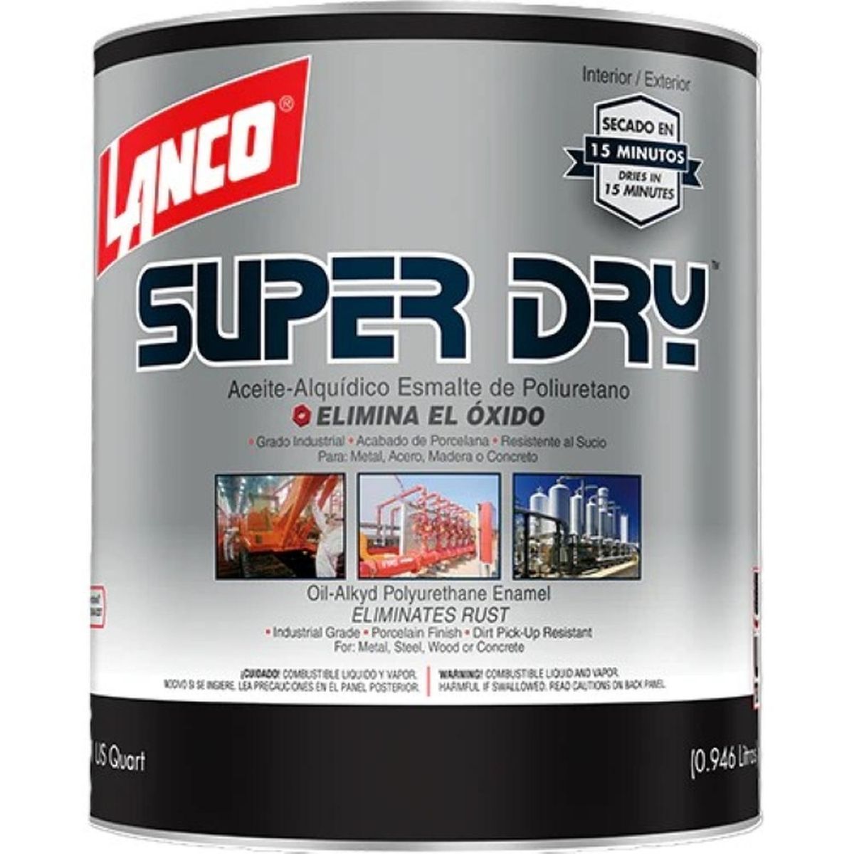 LANCO - Esmalte Poliuretano Super Dry Blanco 1/4GL 946ml Lanco