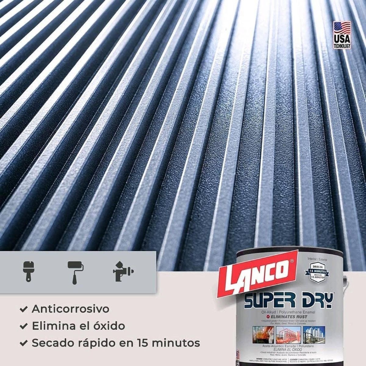 LANCO - Esmalte Poliuretano Super Dry Blanco 1/4GL 946ml Lanco