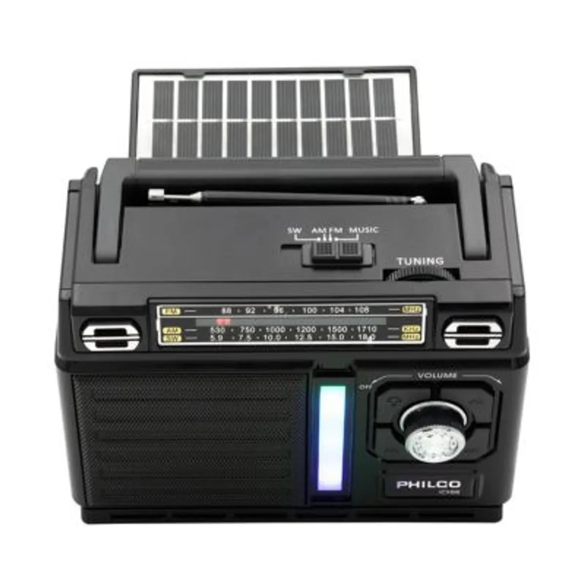 PHILCO - Radio multibanda con panel solar BT ICX68 Philco
