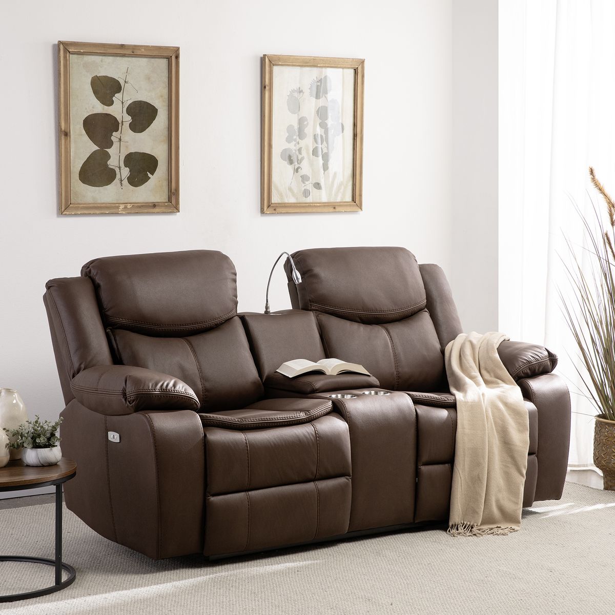 VYS SPA - SOFA BILBAO MOORSH 2 CUERPOS RECLINACION ELECTRICA + USB + LAMPARA + CAJON INVISIBLE SOFA