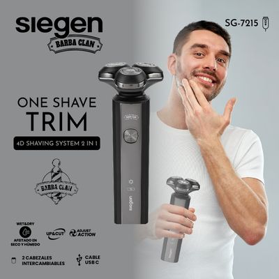 Imagen 2 del producto Afeitadora Trimmer SG-7215 2 en 1 Uso Húmedo/Seco