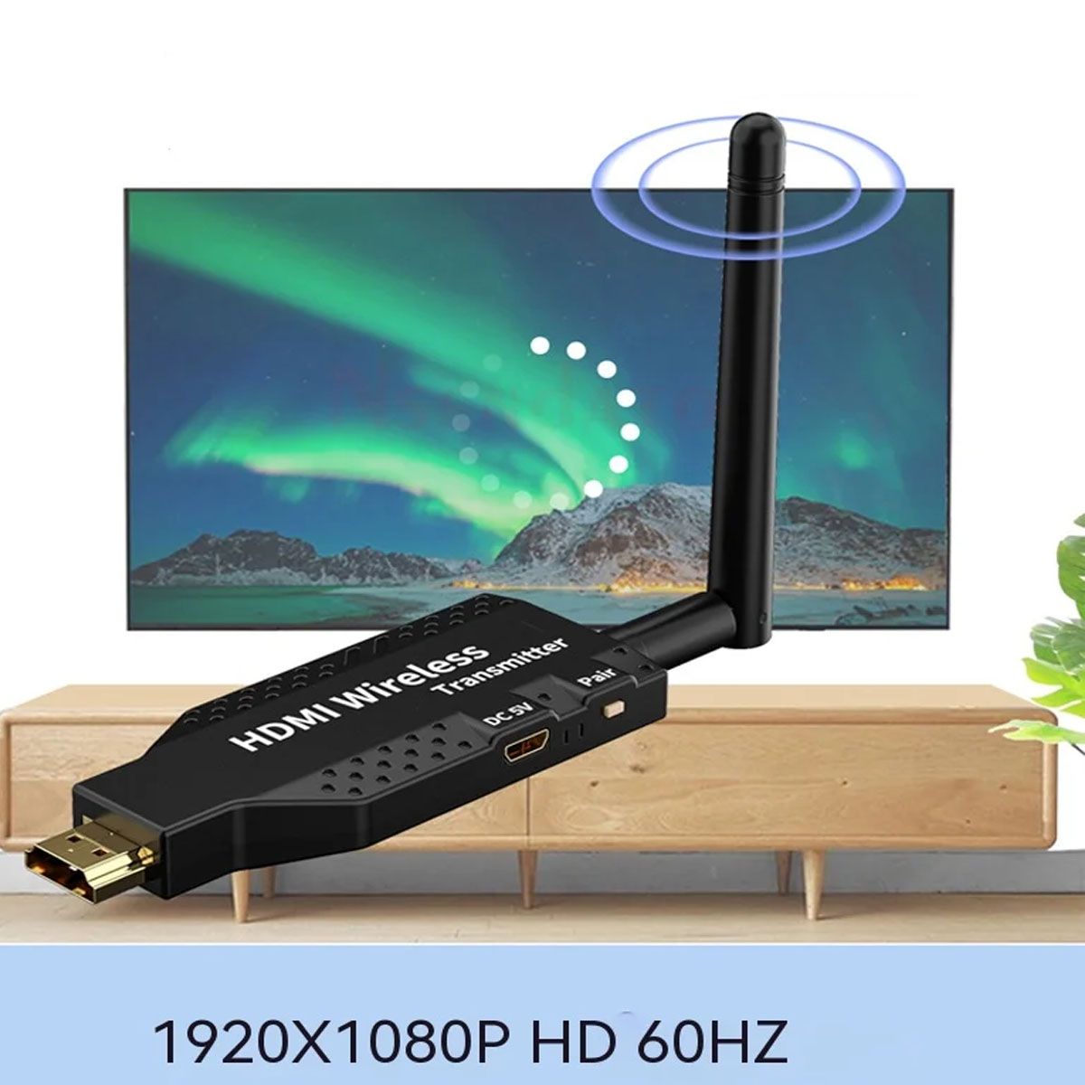 GENERICO - TRANSMISOR HDMI INALAMBRICO 50 METROS, ENERGIZADOS POR USB.