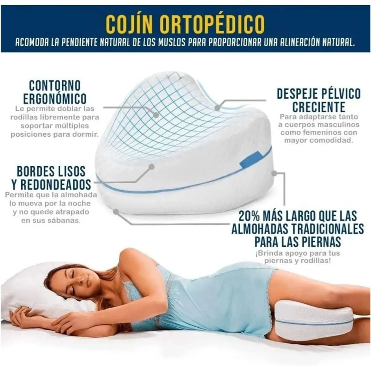 MOVI - Almohada para piernas ten un mejor descanso.