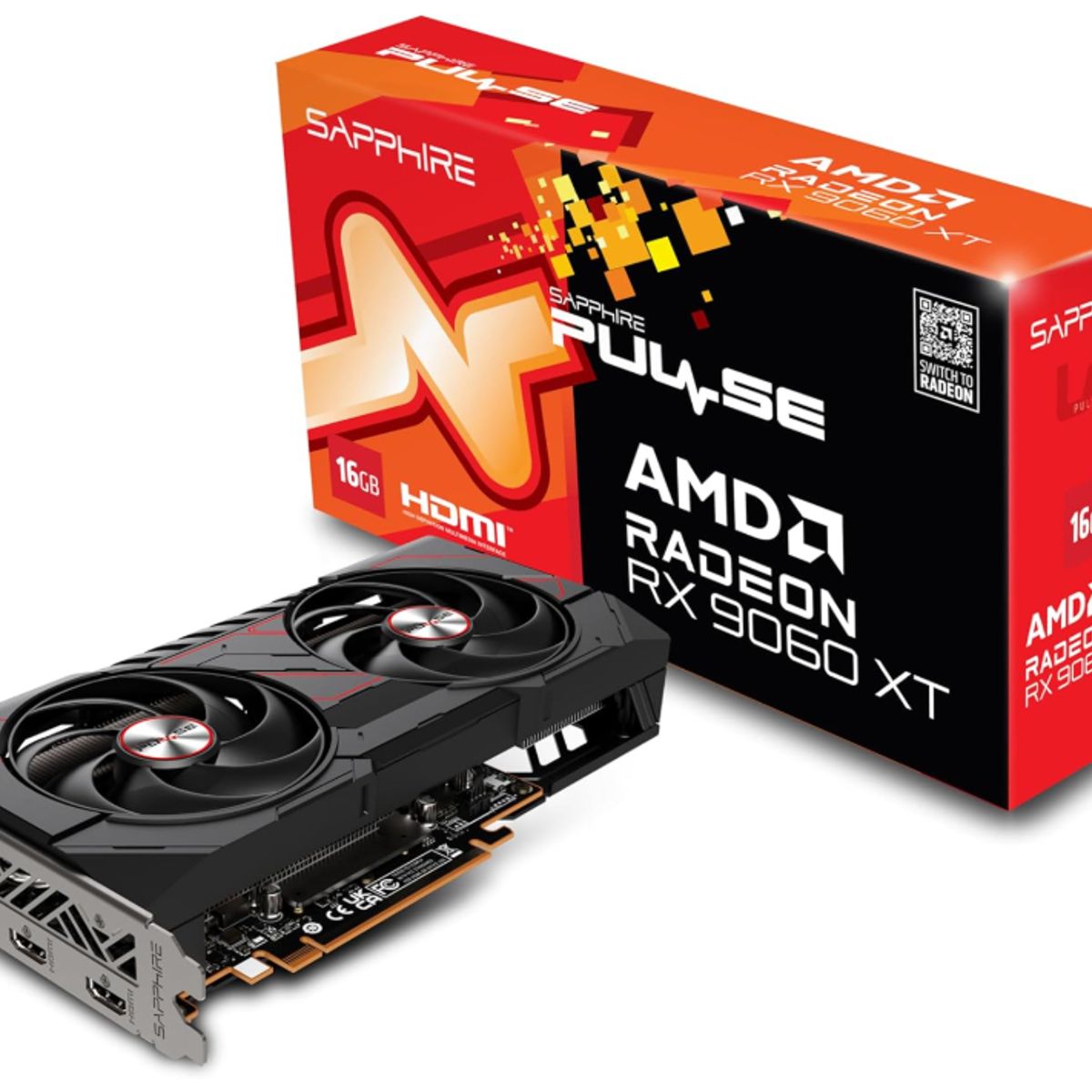 SAPPHIRE - Tarjeta de Video - Sapphire Pulse AMD Radeon  RX 9060XT 16G OC Edition