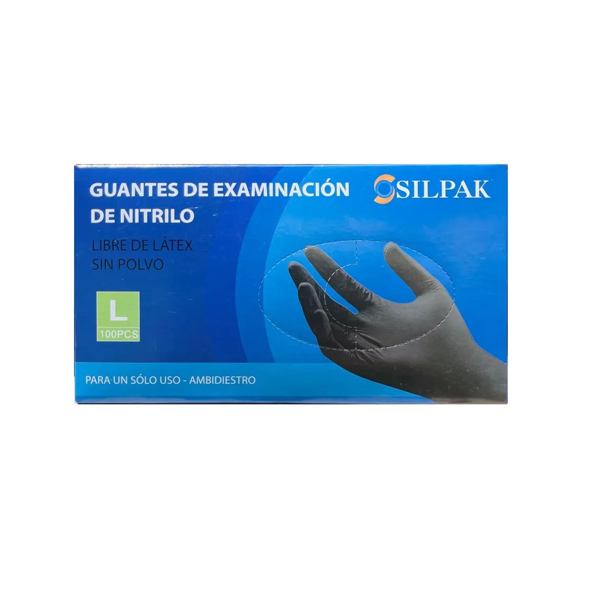 GENERICO - Guantes de Nitrilo Negro L- 5Gr 100Un