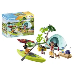 PLAYMOBIL - Toy para acampar con kayaks para niños mayores de 4 años