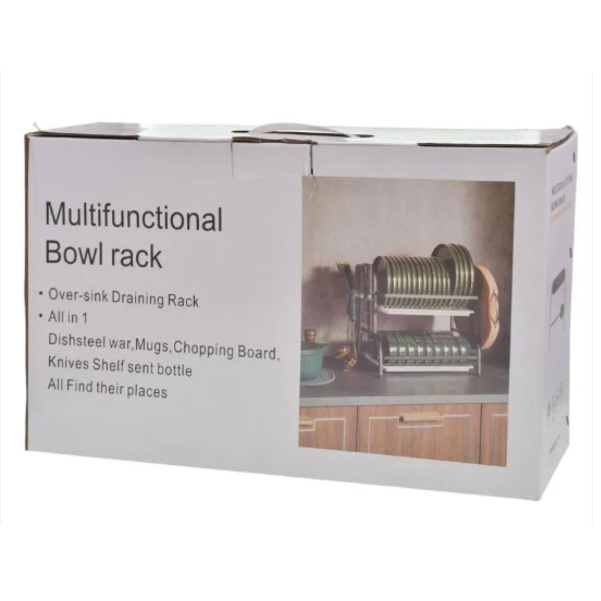 GENERICO - Rack Escurridor de Loza Multifuncional de 2 Niveles para Mesón - Organizador Compacto