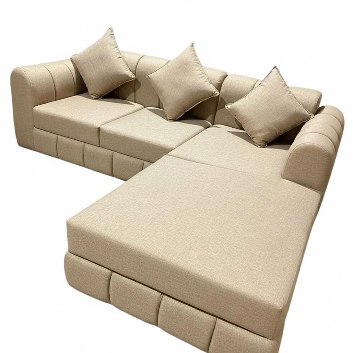 GENERICO - Sofa Francia L 3 Cuerpos Beige Lino
