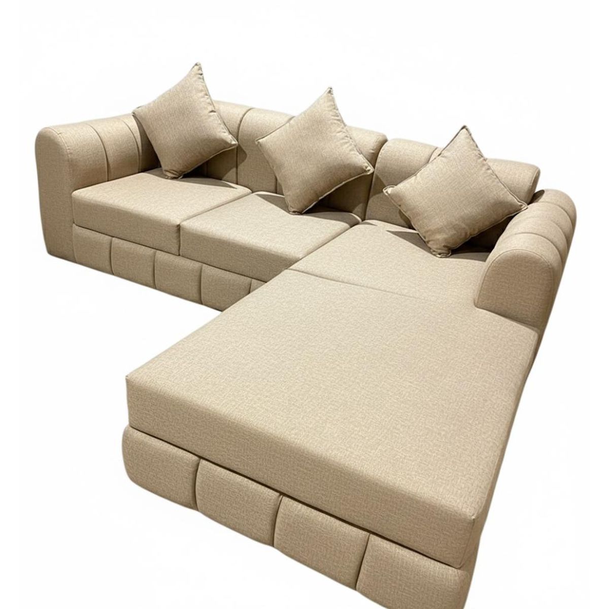 GENERICO - Sofa Francia L 3 Cuerpos Beige Lino