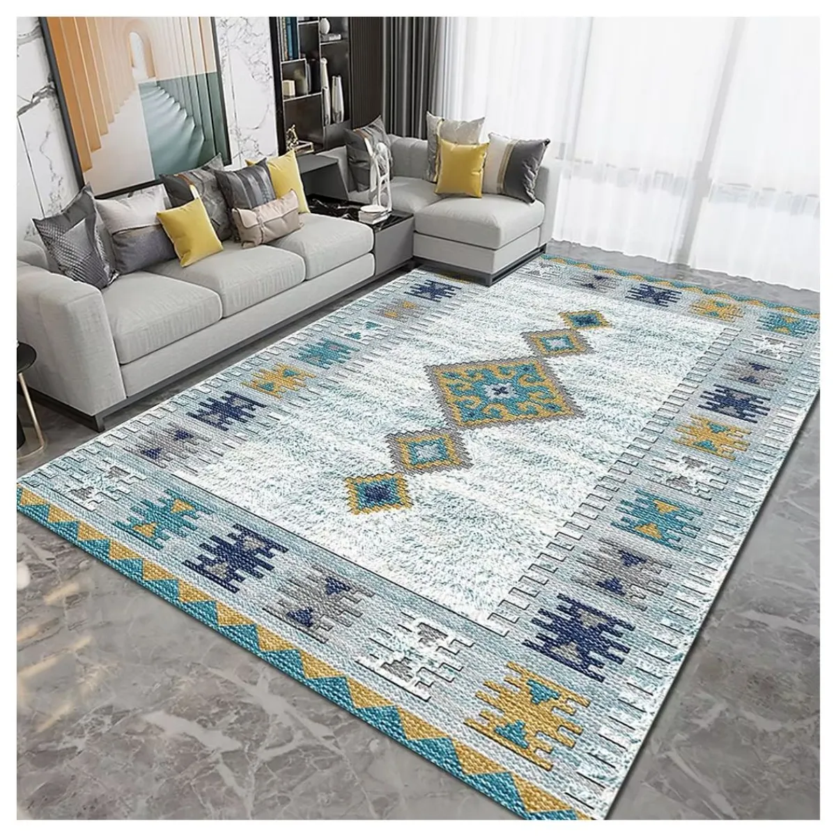 GENERICO - Alfombra Lisa Decoración con Diseños 3D-10 200 x 240 cm - Versalles