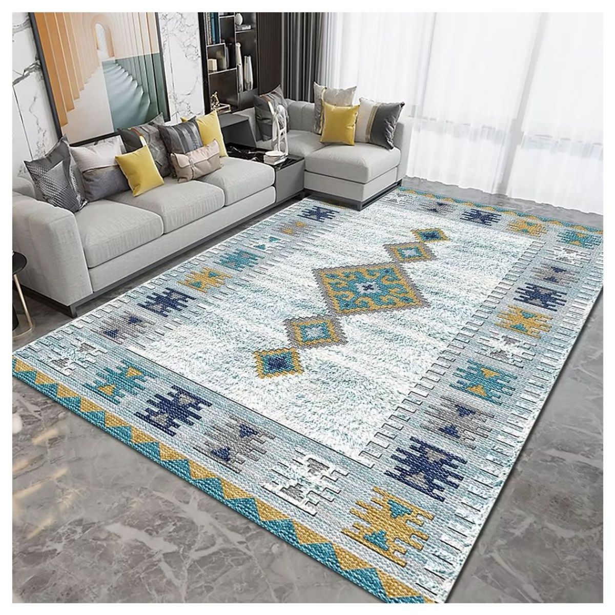 GENERICO - Alfombra Lisa Decoración con Diseños 3D-10 200 x 240 cm - Versalles