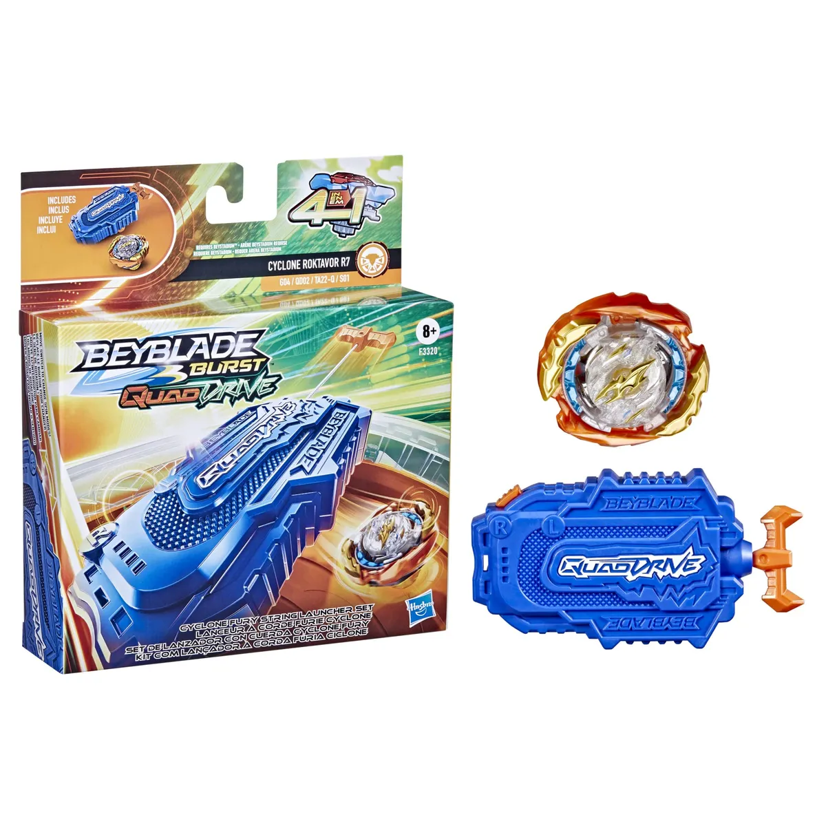 BEYBLADE - Set de juego de batalla Beyblade Burst QuadDrive Cyclone Fury