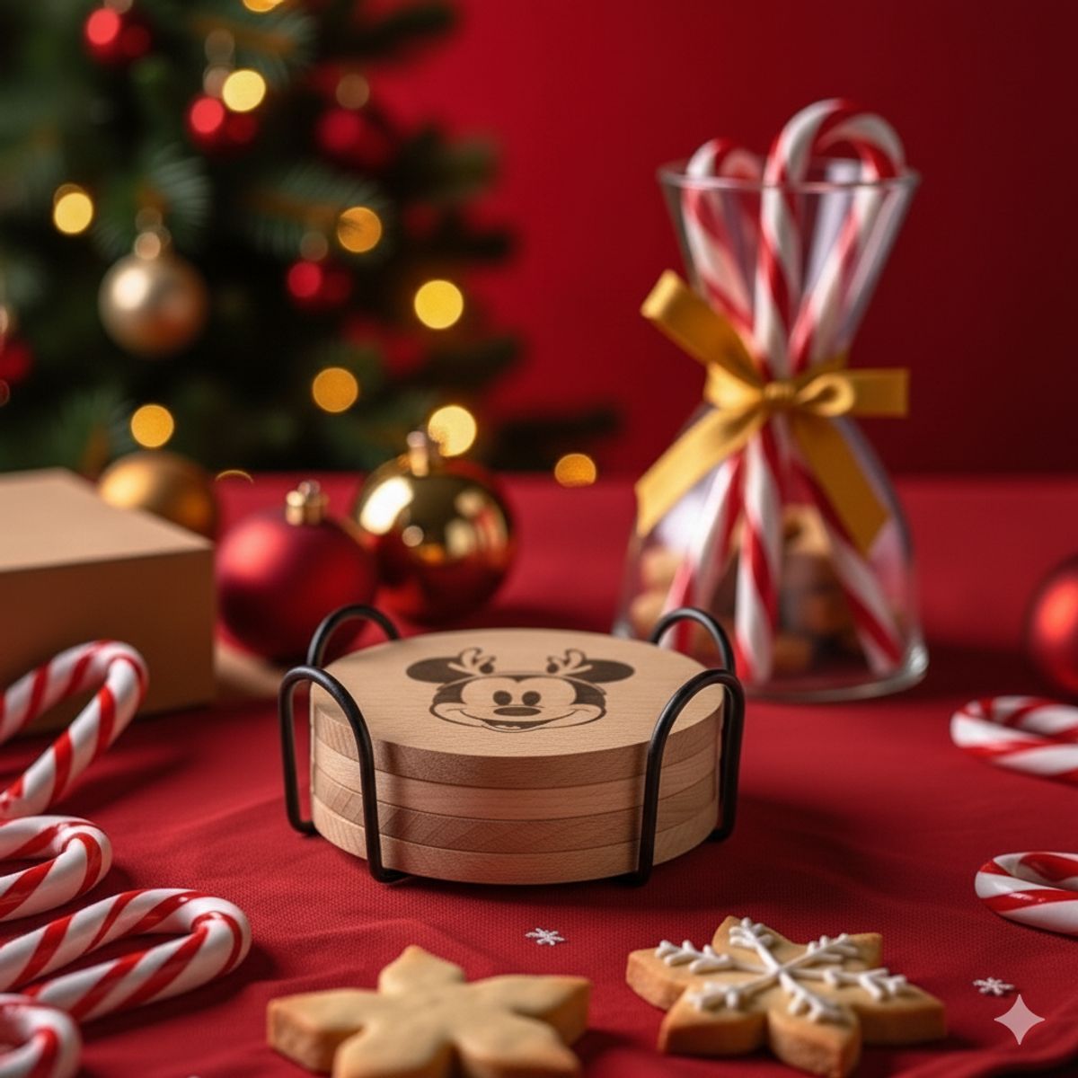 KEEP - Set 6 Posavasos Madera Navidad-Disney Classic