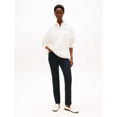 TOMMY HILFIGER - Jeans De Corte Slim De Talle Medio Blanco