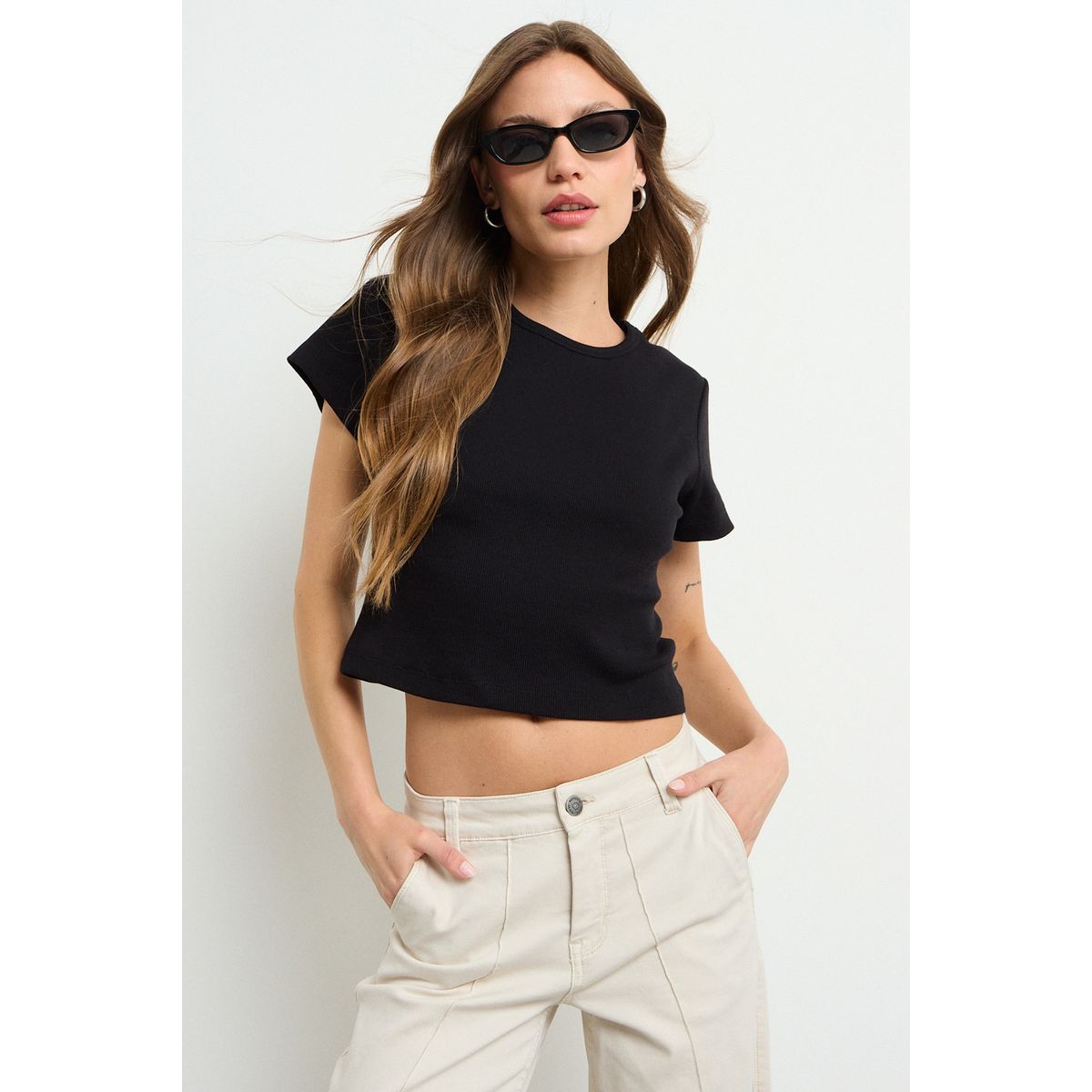 IO - Polera Lisa Mujer Negro Io