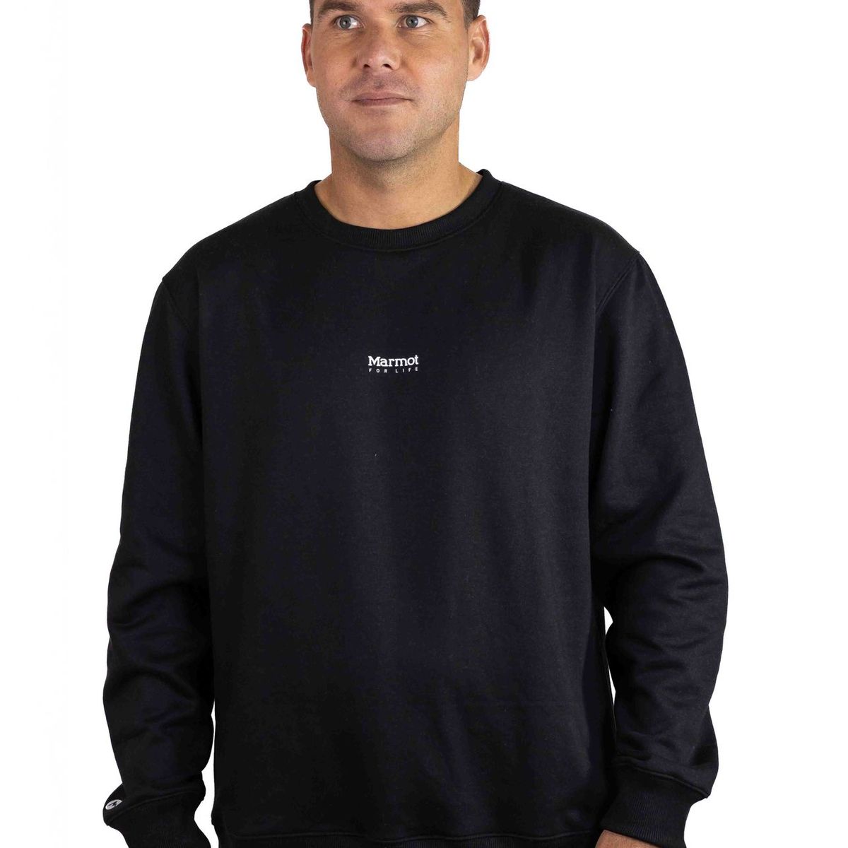 MARMOT - Polerón Hombre Marmot Mini Logo Crew Negro