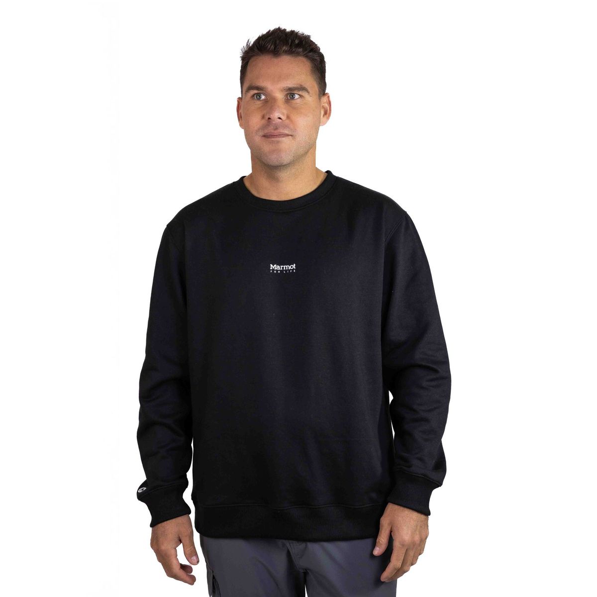 MARMOT - Polerón Hombre Marmot Mini Logo Crew Negro