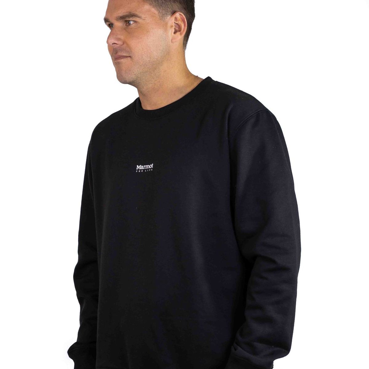 MARMOT - Polerón Hombre Marmot Mini Logo Crew Negro