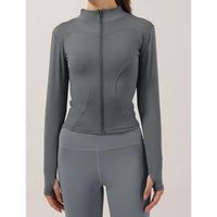 Poleron Deportivo Mujer Ajustado Elasticado Cierre 9014