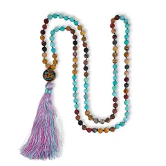 TRIBALLE - Mala Nepalí de Meditación - Colgante Om