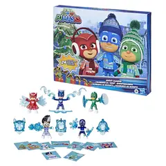PJ MASKS - Calendario de Adviento con forma de pijama para niños con 24 juguetes sorpresa a partir de 3 años