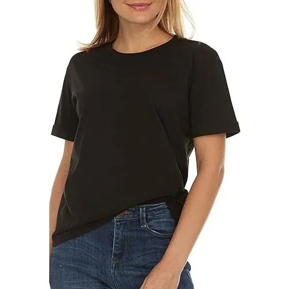 EVERSO - 12 Camiseta Bambú De Manga Corta Para Mujer 6negro 6blanco