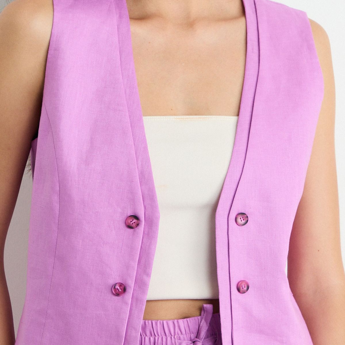 IO - Gilet Liso Mujer Morado Io