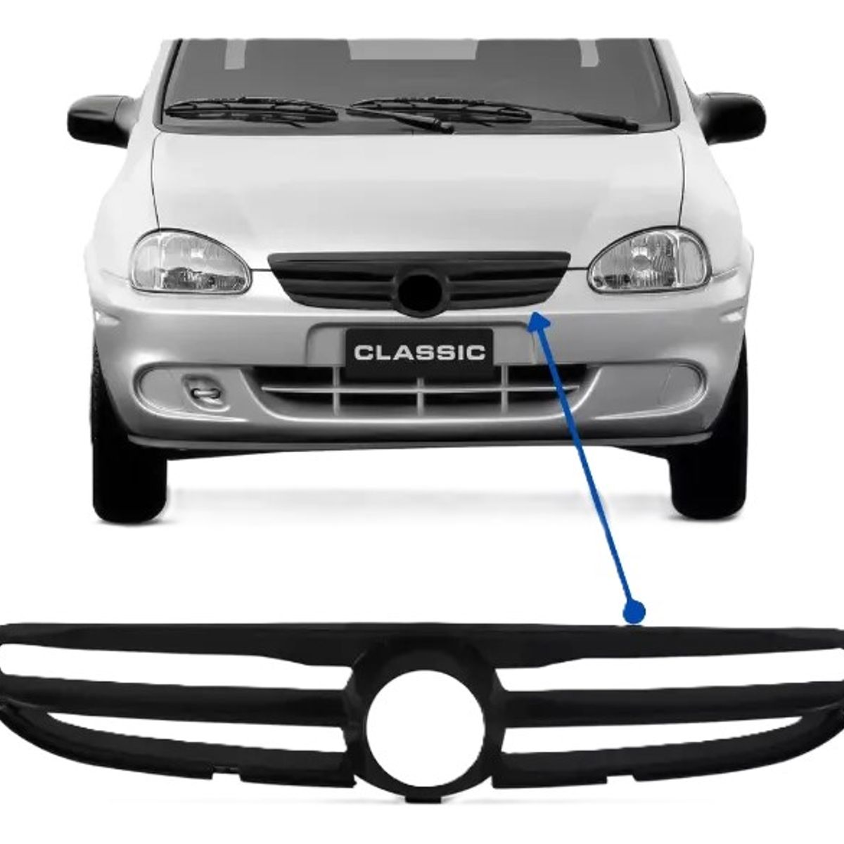 GENERICO - Mascara con emblema Chevrolet Corsa 2000 - 2008