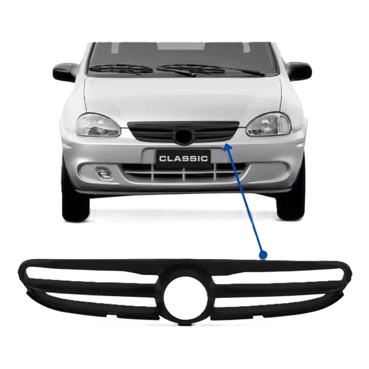 GENERICO - Mascara con emblema Chevrolet Corsa 2000 - 2008
