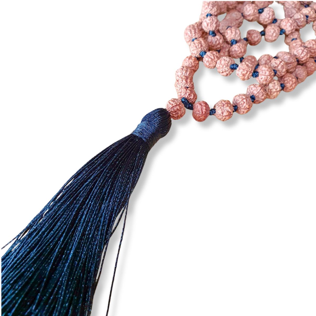TRIBALLE - Mala de Rudraksha y Pómulo Negro Protección y Paz Interior