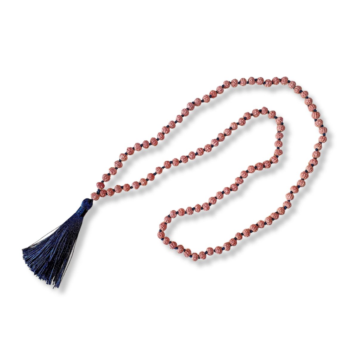 TRIBALLE - Mala de Rudraksha y Pómulo Negro Protección y Paz Interior