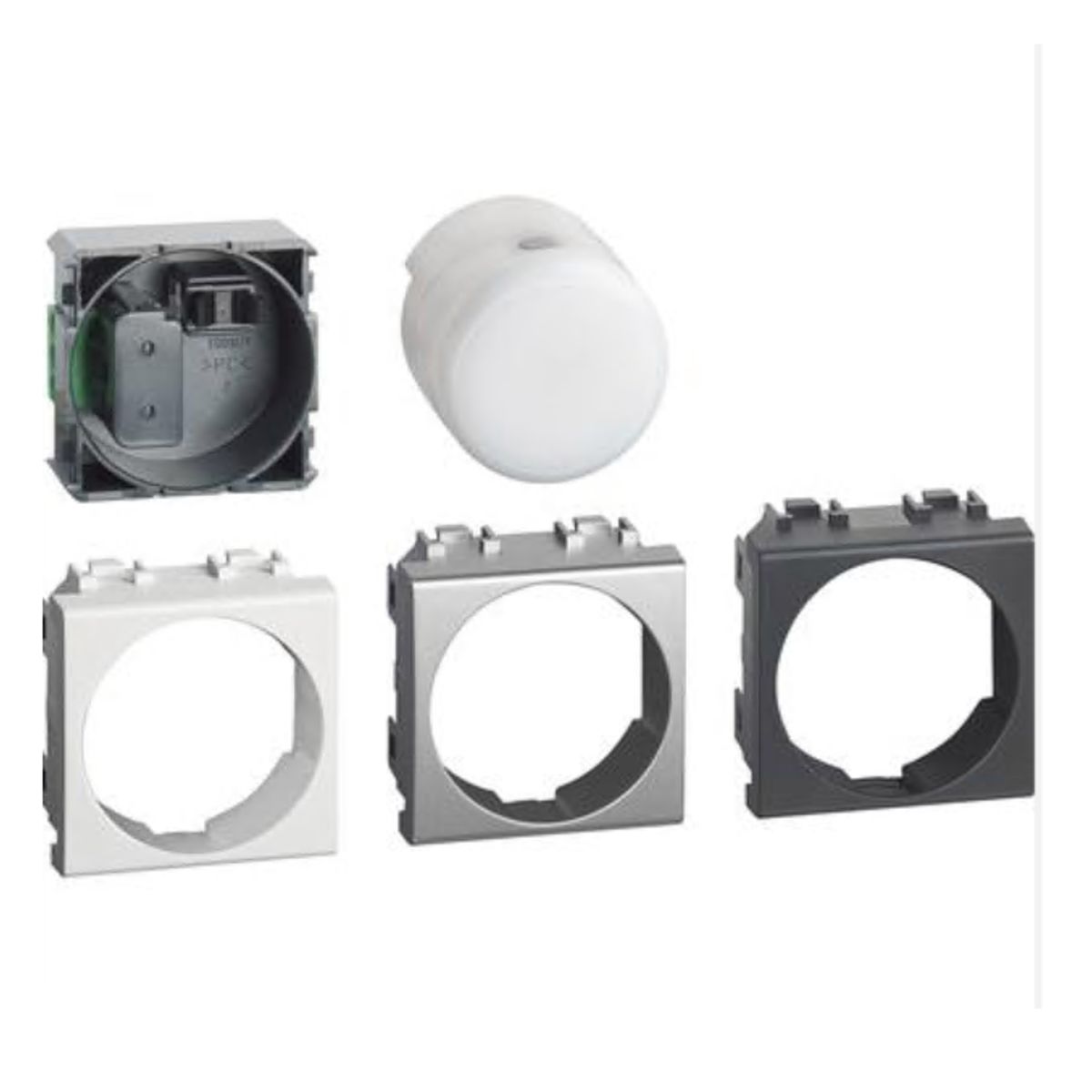 BTICINO - Módulo Lampara Emergencia Extraible Bticino Antracita-Tech-Blanco Living Light