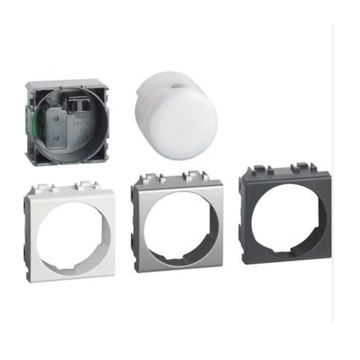 BTICINO - Módulo Lampara Emergencia Extraible Bticino Antracita-Tech-Blanco Living Light