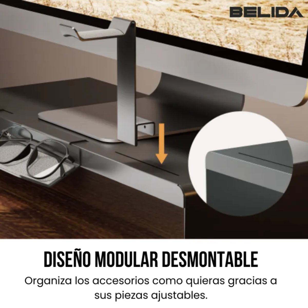 BELIDASHOP - Elevador De Monitor Escritorio Belida Base Para Accessorios