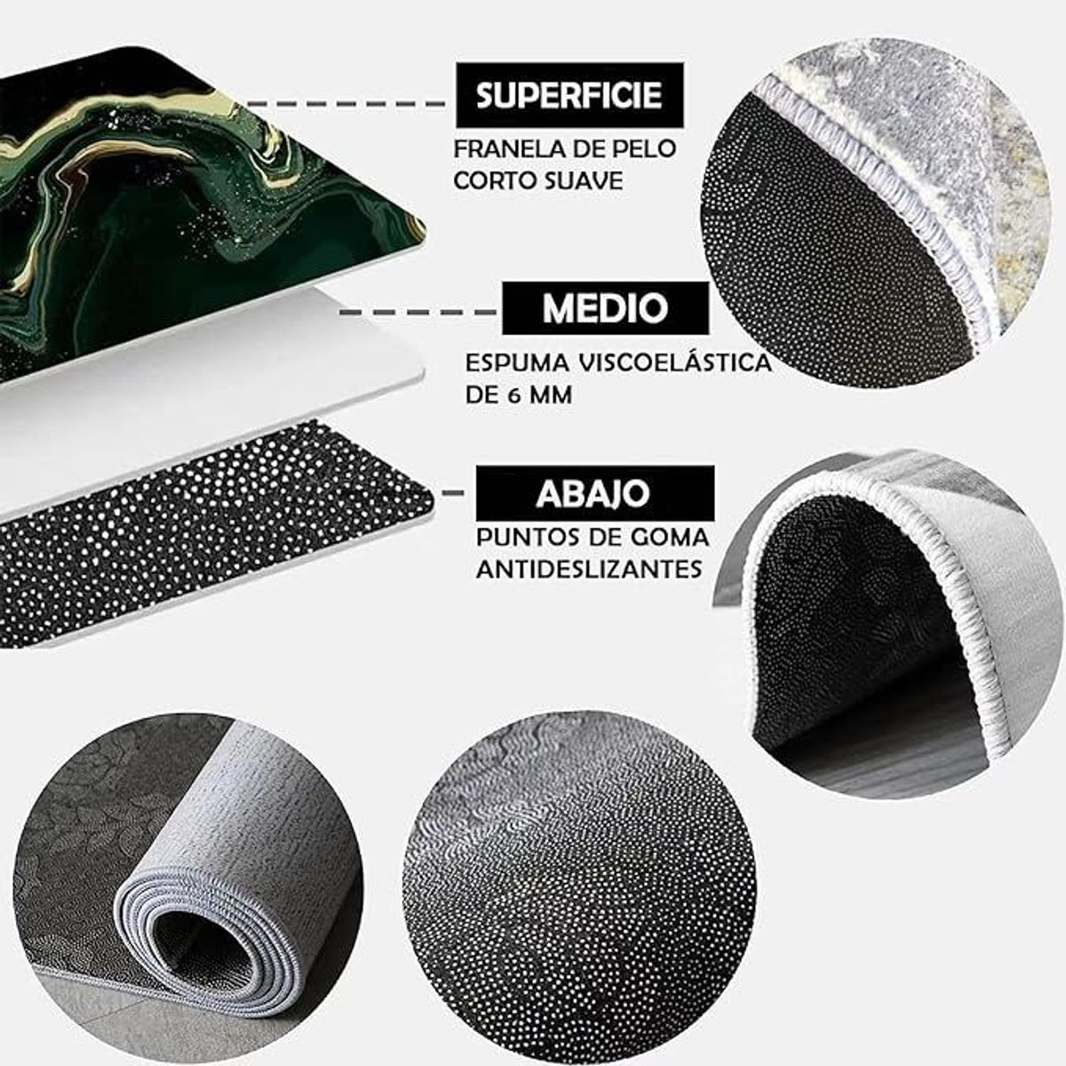 GENERICO - Alfombra Lisa Decoración con Diseños 3D-17 200 x 240 cm - Sagrada Familia