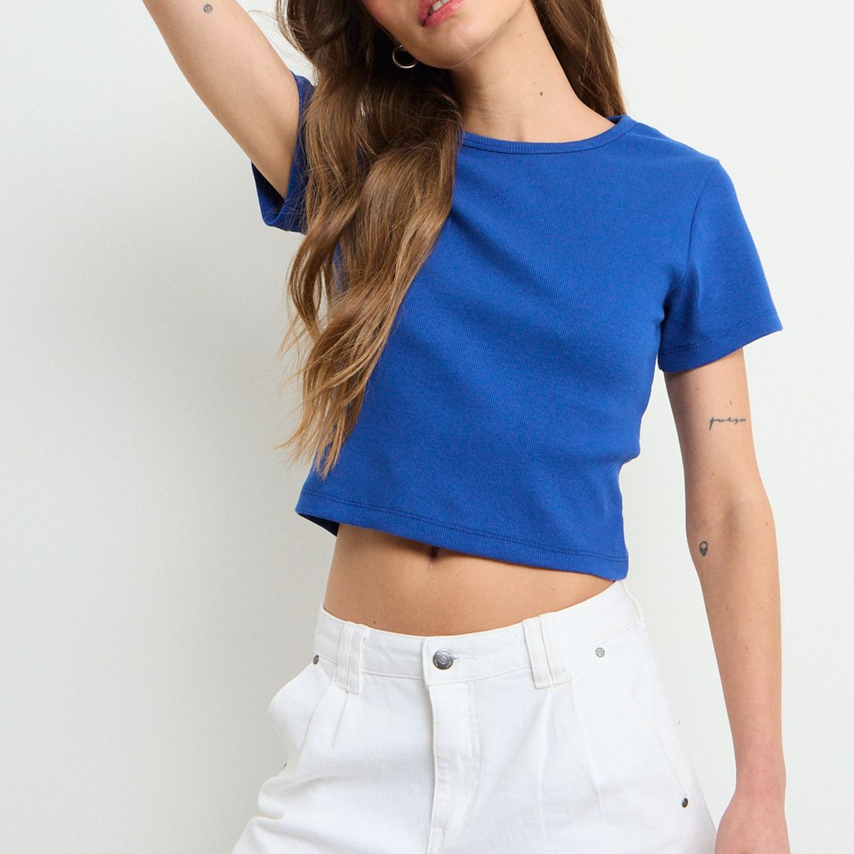 IO - Polera Lisa Mujer Azul Marino Io