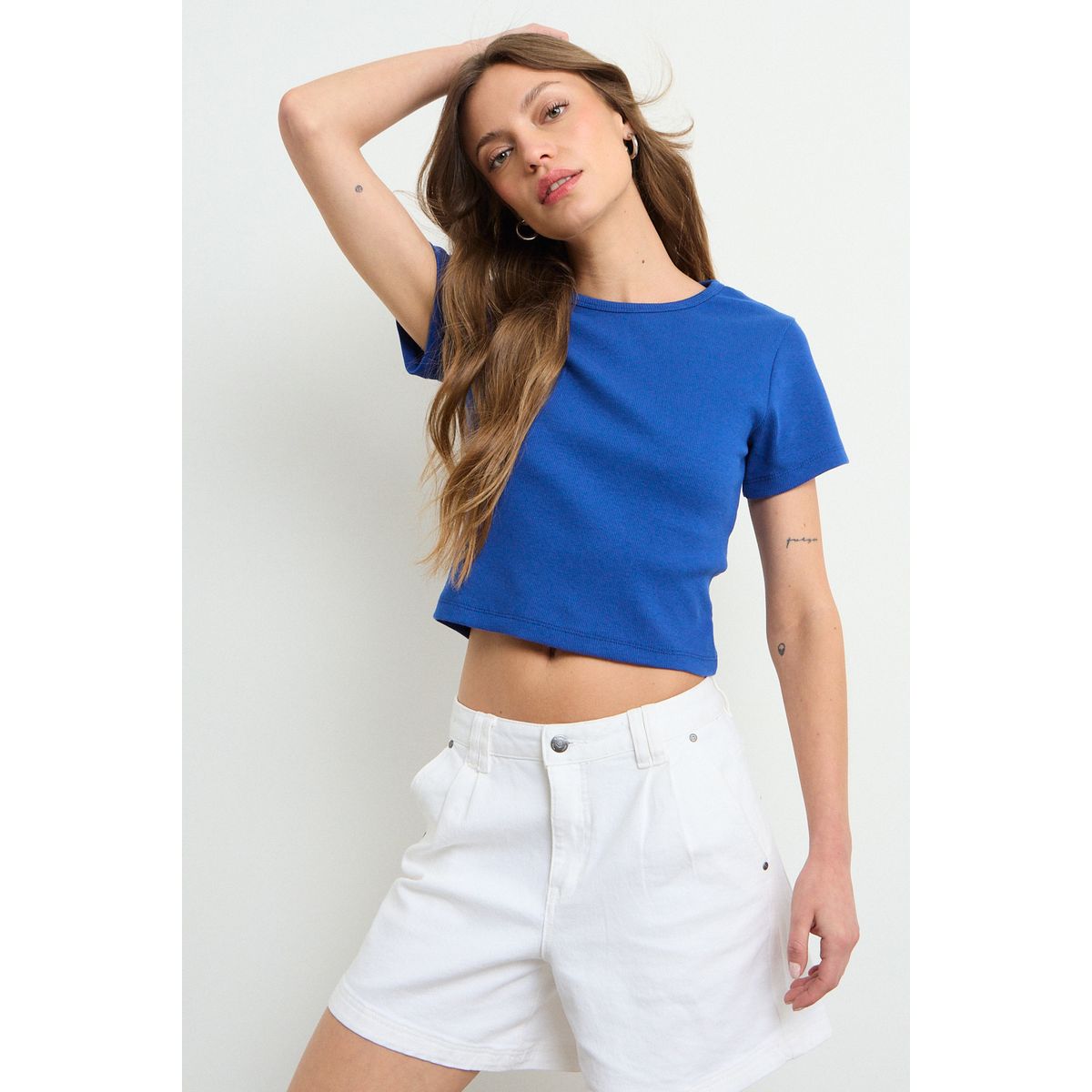 IO - Polera Lisa Mujer Azul Marino Io