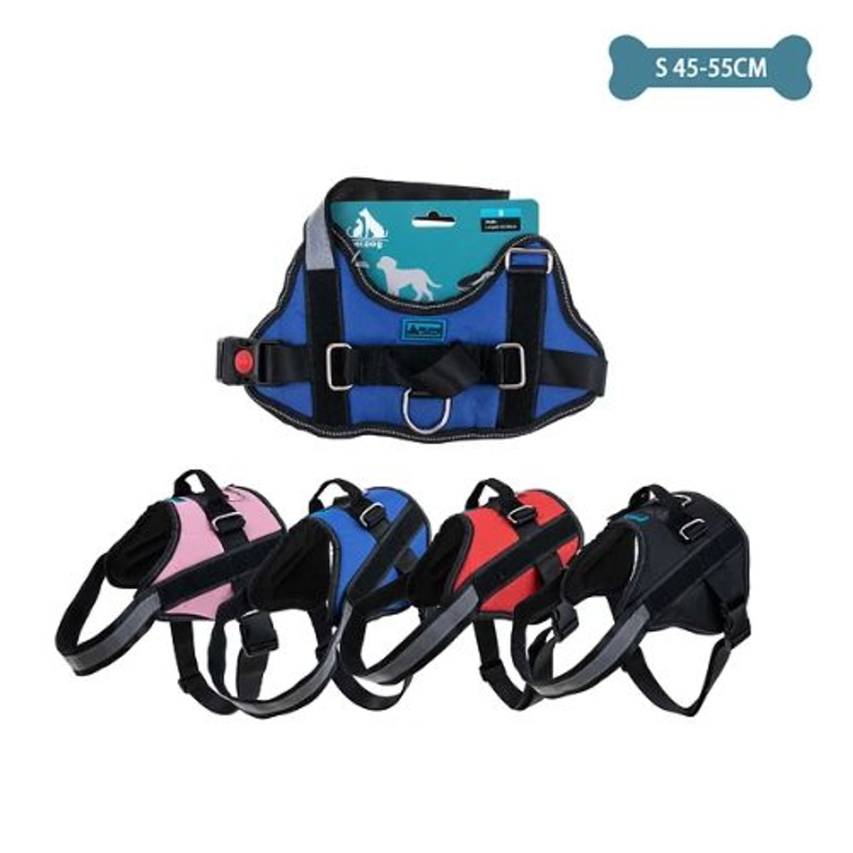 GENERICO - Arnés S11 para mascotas talla S 6-12kg 45-55cm Color Negro