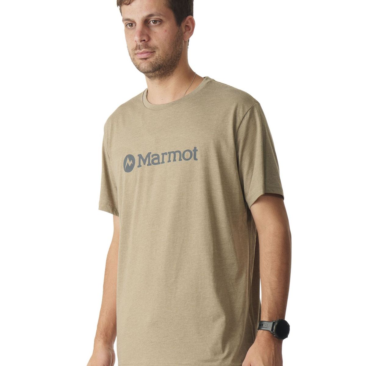 MARMOT - Polera Hombre Logo Tee Marrón Marmot
