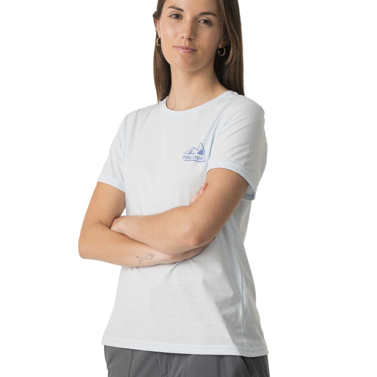 MARMOT - Polera Mujer Retro Logo Tee Blanco Marmot