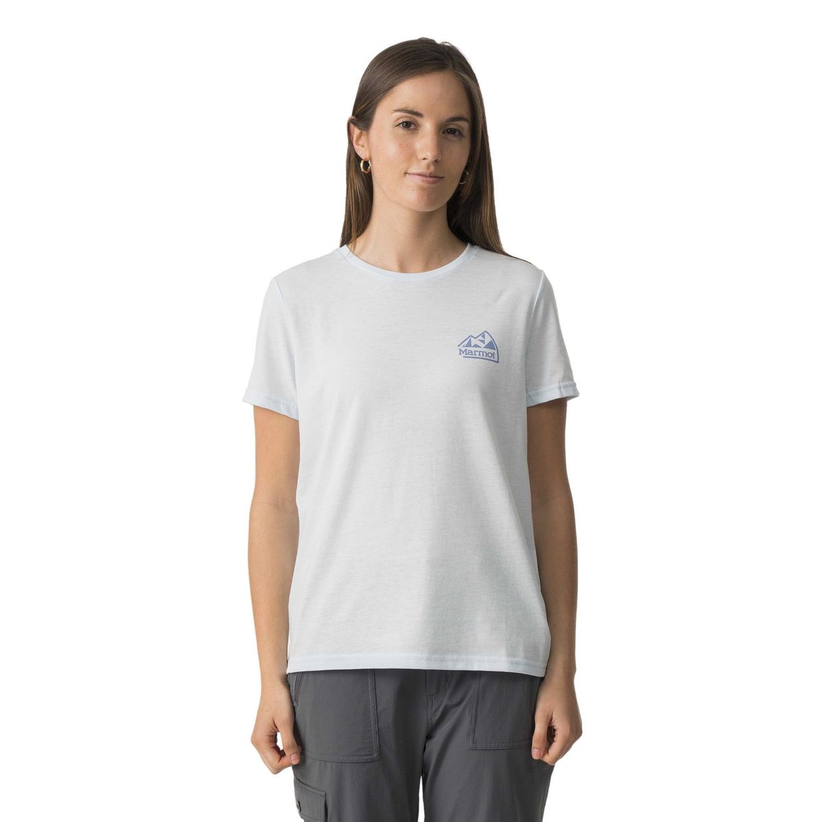 MARMOT - Polera Mujer Retro Logo Tee Blanco Marmot